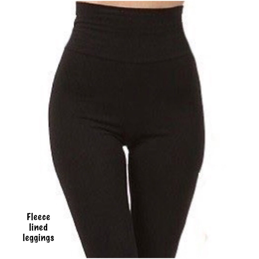 Fleece lined leggings Black - Picture 1 of 4